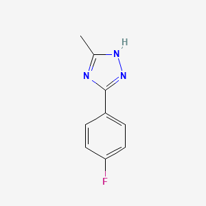 molecular formula C9H8FN3 B8488225 3-(4-Fluoro-phenyl)-5-methyl-[1,2,4]triazole 