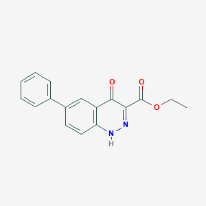 molecular formula C17H14N2O3 B8488232 Ethyl 4-oxo-6-phenyl-1,4-dihydrocinnoline-3-carboxylate CAS No. 36991-47-6