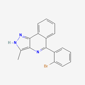 molecular formula C17H12BrN3 B8488257 5-(2-Bromo-phenyl)-3-methyl-1H-pyrazolo[4,3-c]isoquinoline CAS No. 824968-59-4