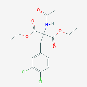 molecular formula C16H19Cl2NO5 B8488281 Ethyl-2-acetamido-2-carbethoxy-3-(3,4-dichlorophenyl)propionate 