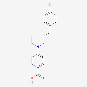 molecular formula C18H20ClNO2 B8488285 4-{[3-(4-Chlorophenyl)propyl](ethyl)amino}benzoic acid CAS No. 86373-83-3