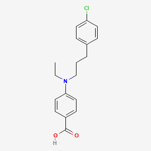 B8488285 4-{[3-(4-Chlorophenyl)propyl](ethyl)amino}benzoic acid CAS No. 86373-83-3