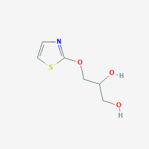 molecular formula C6H9NO3S B8488312 3-(2-Thiazolyloxy)-1,2-propanediol CAS No. 39832-45-6