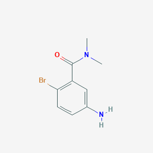 molecular formula C9H11BrN2O B8488323 5-amino-2-bromo-N,N-dimethylbenzamide 