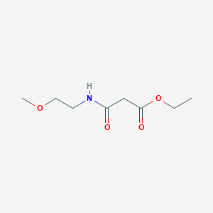 molecular formula C8H15NO4 B8488330 Ethyl 3-[(2-methoxyethyl)amino]-3-oxopropanoate 