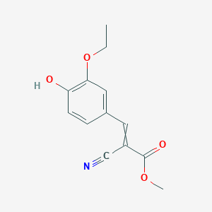 molecular formula C13H13NO4 B8488337 Methyl 2-cyano-3-(3-ethoxy-4-hydroxyphenyl)prop-2-enoate 