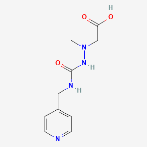 2-(1-Methyl-2-(pyridin-4-ylmethylcarbamoyl)hydrazinyl)acetic acid