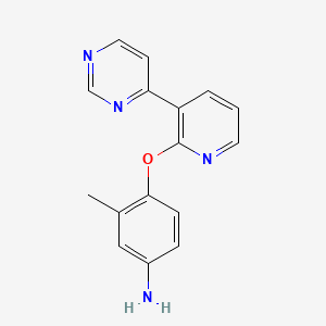 3-Methyl-4-(3-(pyrimidin-4-yl)pyridin-2-yloxy)benzenamine