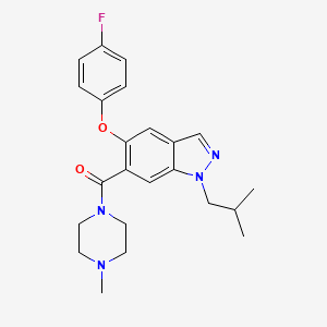 Piperazine,1-[[5-(4-fluorophenoxy)-1-(2-methylpropyl)-1h-indazol-6-yl]carbonyl]-4-methyl-