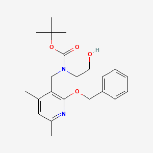 molecular formula C22H30N2O4 B8488419 Tert-butyl ((2-(benzyloxy)-4,6-dimethylpyridin-3-yl)methyl)(2-hydroxyethyl)carbamate 