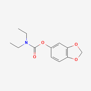 molecular formula C12H15NO4 B8488452 1,3-benzodioxol-5-yl N,N-diethylcarbamate CAS No. 211449-23-9