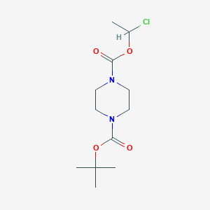 molecular formula C12H21ClN2O4 B8488484 Piperazine-1,4-dicarboxylic acid tert-butyl ester 1-chloro-ethyl ester 