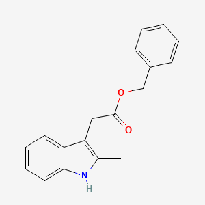 molecular formula C18H17NO2 B8488489 Benzyl (2-methyl-1H-indol-3-yl)acetate CAS No. 502607-41-2