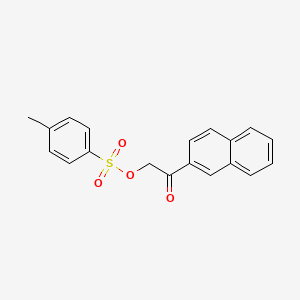 molecular formula C19H16O4S B8488518 Ethanone, 2-[[(4-methylphenyl)sulfonyl]oxy]-1-(2-naphthalenyl)- CAS No. 352517-79-4