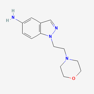 molecular formula C13H18N4O B8488530 1-[2-(Morpholin-4-yl)ethyl]-1H-indazol-5-amine CAS No. 854921-80-5