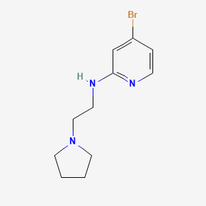 4-bromo-N-(2-pyrrolidin-1-ylethyl)pyridin-2-amine