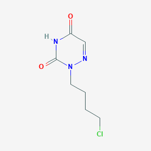 molecular formula C7H10ClN3O2 B8488574 2-(4-Chloro-butyl)-2H-[1,2,4]triazine-3,5-dione 
