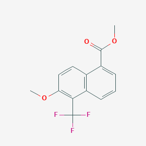 molecular formula C14H11F3O3 B8488610 Methyl 6-methoxy-5-trifluoromethyl-1-naphthoate CAS No. 84532-73-0
