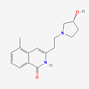 molecular formula C16H20N2O2 B8488613 (R)-3-[2-(3-hydroxypyrrolidin-1-yl)ethyl]-5-methyl-2H-isoquinolin-1-one CAS No. 680223-29-4
