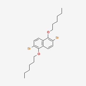 molecular formula C22H30Br2O2 B8488622 2,6-Dibromo-1,5-bis(hexyloxy)naphthalene CAS No. 207799-29-9