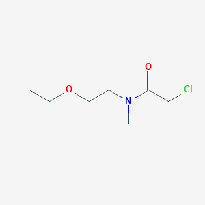 molecular formula C7H14ClNO2 B8488623 2-chloro-N-(2-ethoxyethyl)-N-methylacetamide 