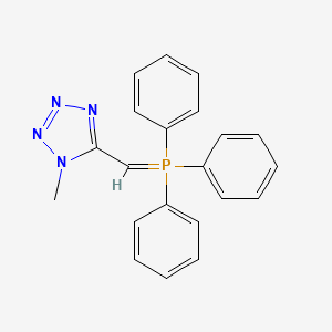 molecular formula C21H19N4P B8488645 1-Methyl-5-[(triphenyl-lambda~5~-phosphanylidene)methyl]-1H-tetrazole CAS No. 59804-12-5