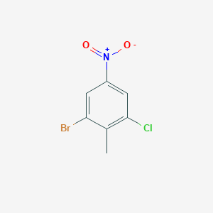 molecular formula C7H5BrClNO2 B8488675 1-Bromo-3-chloro-2-methyl-5-nitrobenzene 