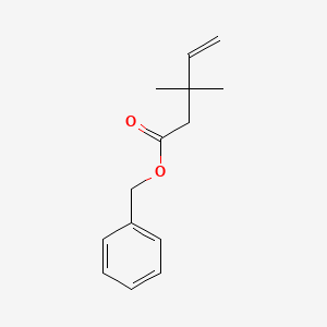 molecular formula C14H18O2 B8488680 Benzyl 3,3-dimethylpent-4-enoate CAS No. 60066-73-1