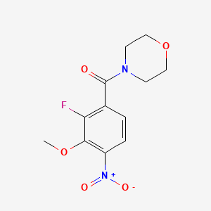 molecular formula C12H13FN2O5 B8488685 (2-Fluoro-3-methoxy-4-nitrophenyl)(morpholino)methanone 