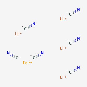 molecular formula C6FeLi4N6 B084887 Iron(2+) lithium cyanide (1/4/6) CAS No. 13601-18-8