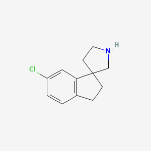 molecular formula C12H14ClN B8488704 6-Chloro-2,3-dihydrospiro[indene-1,3'-pyrrolidine] 