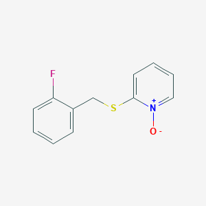 molecular formula C12H10FNOS B8488706 2-(2-fluorophenylmethylthio)pyridine N-oxide 