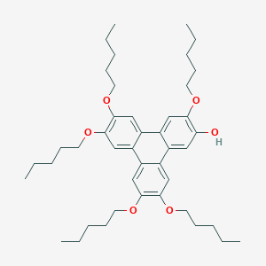 molecular formula C43H62O6 B8488759 2-Triphenylenol, 3,6,7,10,11-pentakis(pentyloxy)- CAS No. 163628-91-9