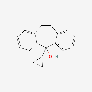 molecular formula C18H18O B8488786 5-Cyclopropyl-10,11-dihydro-5H-dibenzo[a,d]cyclohepten-5-ol 