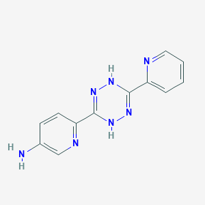 molecular formula C12H11N7 B8488794 6-(6-(Pyridin-2-yl)-1,4-dihydro-1,2,4,5-tetrazin-3-yl)pyridin-3-amine 