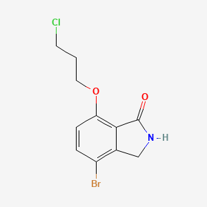 molecular formula C11H11BrClNO2 B8488816 4-Bromo-7-(3-chloropropoxy)-1-isoindolinone 