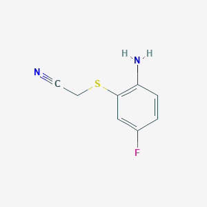 molecular formula C8H7FN2S B8488824 (2-Amino-5-fluoro-phenylsulfanyl)acetonitrile 