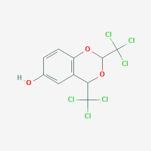 molecular formula C10H6Cl6O3 B8488829 2,4-Bis(trichloromethyl)-2H,4H-1,3-benzodioxin-6-ol CAS No. 61720-05-6