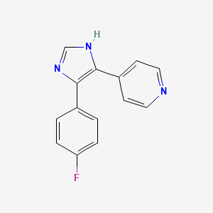 molecular formula C14H10FN3 B8488843 4-(4-Fluorophenyl)-5-(4-pyridyl)-1H-imidazole 