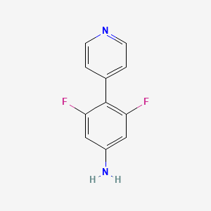 molecular formula C11H8F2N2 B8488855 4-(4-Pyridyl)-3,5-difluoroaniline 