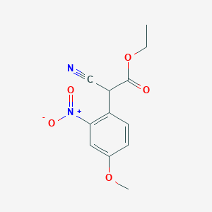 Cyano-(4-methoxy-2-nitro-phenyl)-acetic acid ethyl ester
