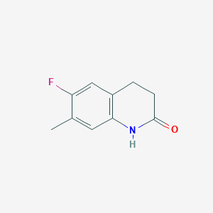 molecular formula C10H10FNO B8488912 6-fluoro-7-methyl-3,4-dihydro-1H-quinolin-2-one 