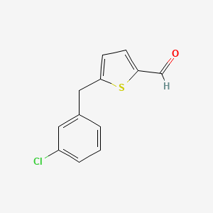 molecular formula C12H9ClOS B8488937 5-(3-Chloro-benzyl)thiophene-2-carbaldehyde 