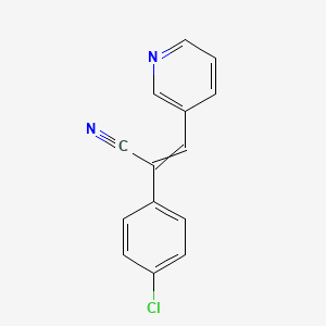 molecular formula C14H9ClN2 B8488995 2-(4-Chlorophenyl)-3-(3-pyridyl)acrylonitrile 