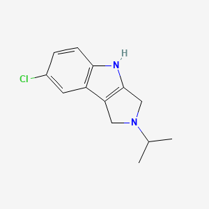 molecular formula C13H15ClN2 B8488999 7-Chloro-2-(propan-2-yl)-1,2,3,4-tetrahydropyrrolo[3,4-b]indole CAS No. 62736-29-2