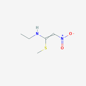 molecular formula C5H10N2O2S B8489002 N-Ethyl-1-(methylsulfanyl)-2-nitroethen-1-amine CAS No. 61832-42-6