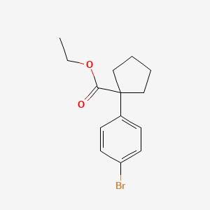 molecular formula C14H17BrO2 B8489024 1-(4-Bromo-phenyl)-cyclopentanecarboxylic acid ethyl ester CAS No. 1257213-65-2
