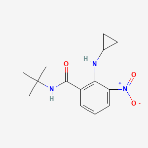 molecular formula C14H19N3O3 B8489029 N-tert-butyl-2-(cyclopropylamino)-3-nitrobenzamide 