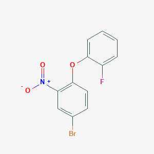 molecular formula C12H7BrFNO3 B8489059 1-Bromo-4-(2-fluorophenoxy)-3-nitrobenzene 