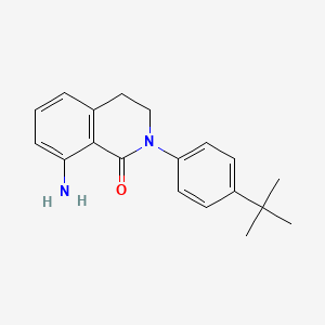 molecular formula C19H22N2O B8489072 8-amino-2-(4-tert-butyl-phenyl)-3,4-dihydro-2H-isoquinolin-1-one 